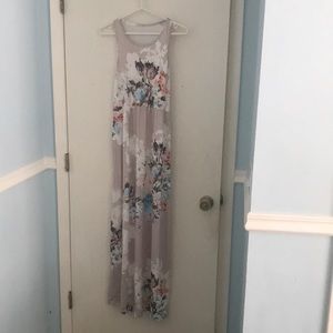 Light Pink floral maxi dress